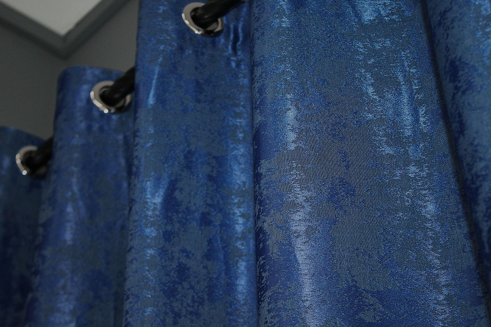Комплект штор на люверсах VR-Textil Жакард Sultan XO № 1149ш Синій 150х250 см 2 шт (37-0091) Київ - фото 6