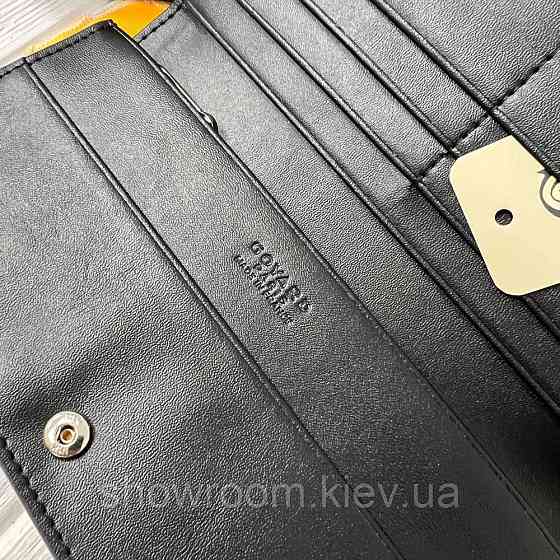 Чоловіче вертикальне портмоне Goyard (091) Lux black Київ