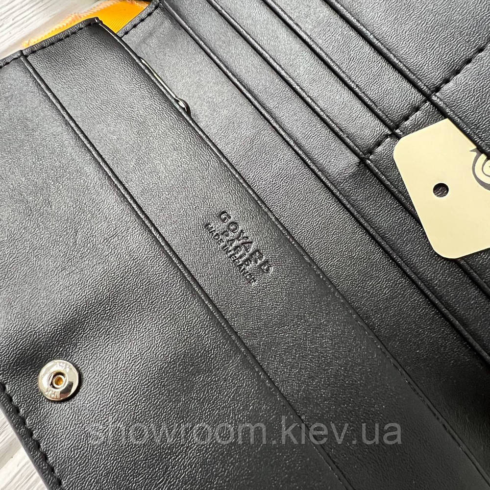 Чоловіче вертикальне портмоне Goyard (091) Lux black Київ - фото 4
