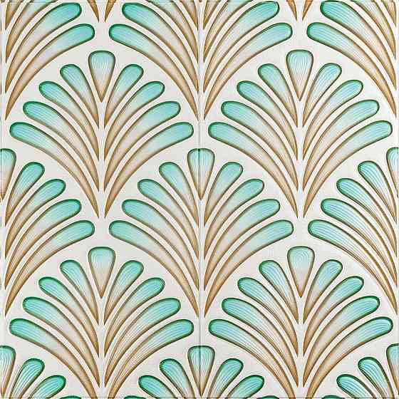 Панель стінова 3D 680х680х4мм Коричнево-зелений візерунок SW-00001988 Київ