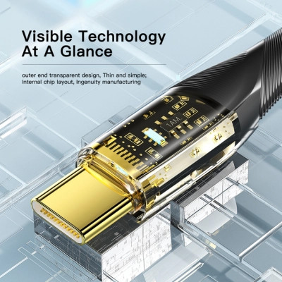 Дата кабель USB-C to USB-C 1.0m 100W blue Essager (EXCTT1-XJ03-P) Винница - изображение 2