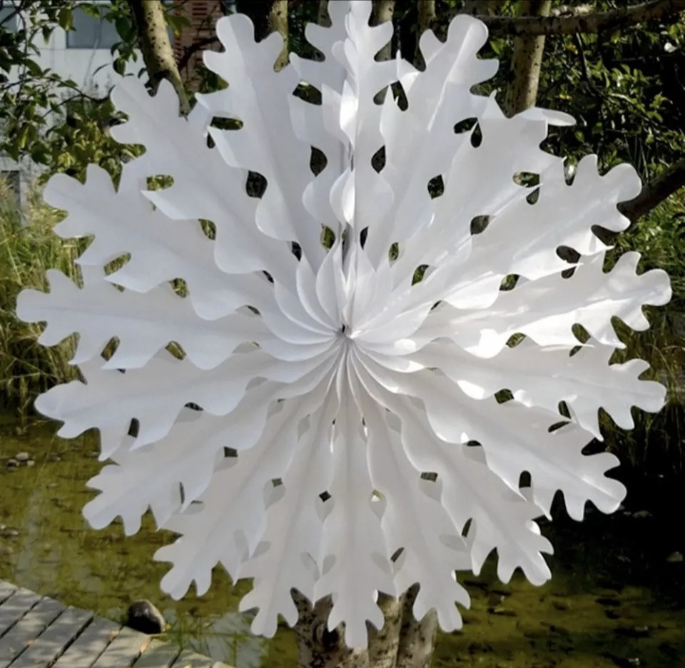 Новорічна гірлянда соти "Сніжинка" - 1шт., діаметр внизу 35см Київ - фото 1