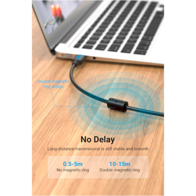 Кабель USB 2.0 AM-BM, 2.0 м, 480Mbps Printer PVC чорний Vention Вінниця - фото 5