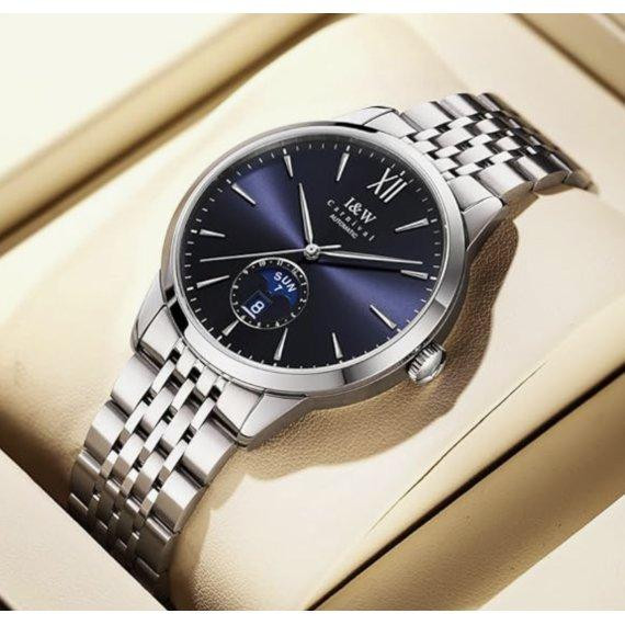 Годинник чоловічий механічний Carnival New York Сріблястий Київ - фото 3