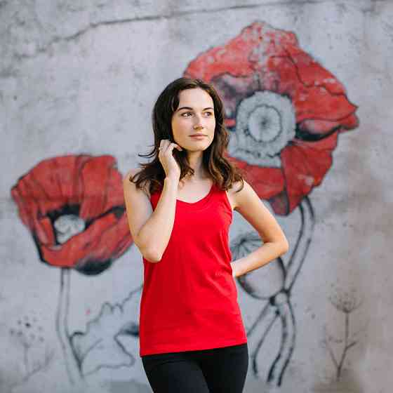 Майка для вагітних і годуючих-червона Київ