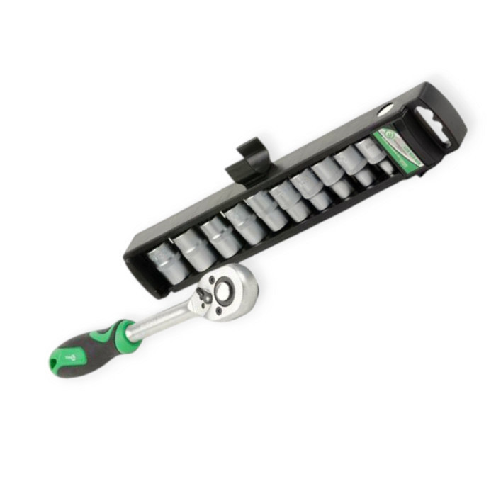 Набір головок 1/2" 12 шт, 8-19 мм з тріскачкою (планшет) Мукачево - фото 1