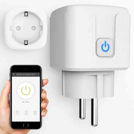 Розумна WIFI розетка з лічильником 16А, 3300Вт, Tuya Smart / Смарт розетка / Дистанційна вайфай розетка Київ