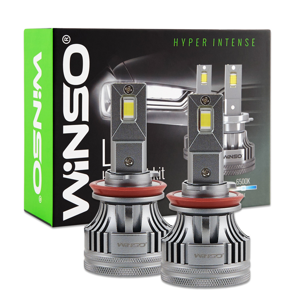 Автолампа Winso LED H8/H11/H16 12/24V 90Вт 7000Лм 6500K CSP3970 2шт Львів - фото 1