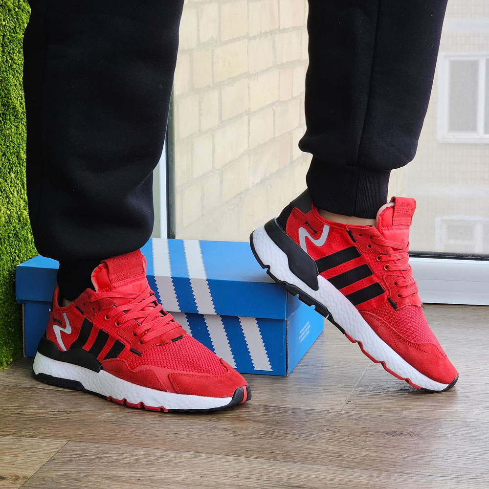 Летние Кроссовки Adidas Jogger Сеточка Красные Адидас Беговые Лёгкие (размеры: 41,42,43,44,45) Видео Обзор Днепр - изображение 10