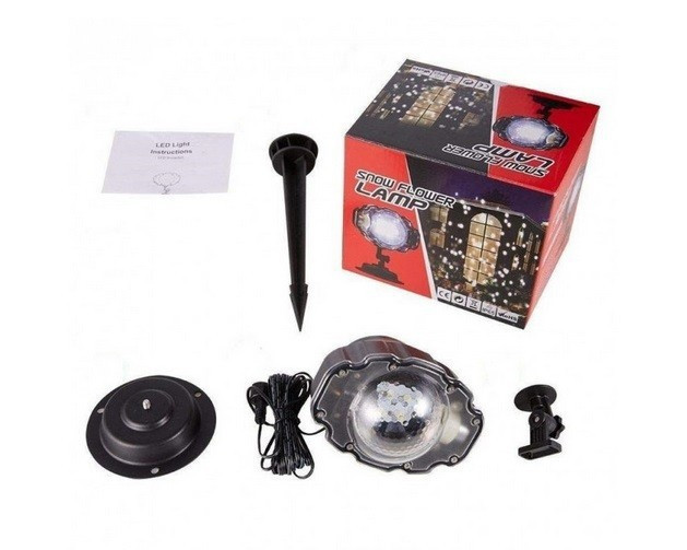 Лазер диско проектор уличный WL-809 Snow Flower Lamp (4 цвета) 1 режим Винница - изображение 8