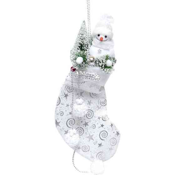 Новорічна прикраса "Чобіт з прикрасою" 23K-121, 23 x 38 см Вінниця