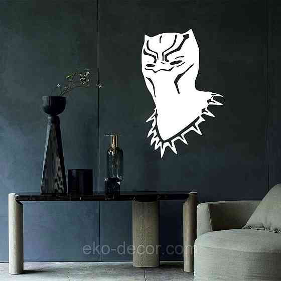 Декоративне настінне Панно «Пантера», Декор на стіну 90*56 см, Білий Київ