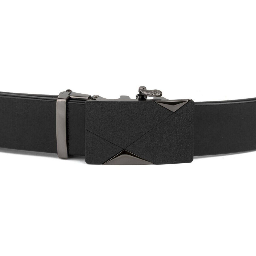 Ремінь чоловічий з пряжкою автомат матовою Vintage 20321 Чорний Київ - фото 6