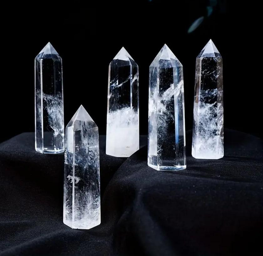 Обелиск из горного хрусталя (чистый кварц), 7 см – кристалл для медитации, энергетики, декора Киев - изображение 1