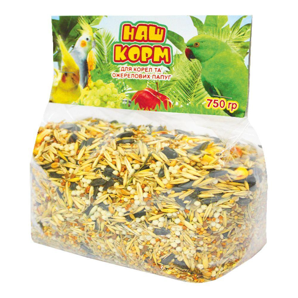 Корм Наш Корм для корел и ожереловых попугаев 750г Винница - изображение 1