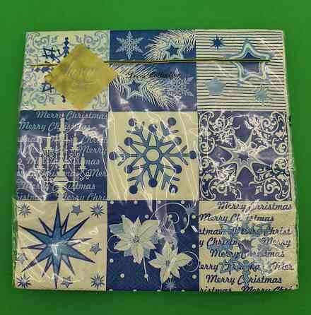 Серветки столові (ЗЗхЗЗ, 20шт) LuxyНГ Новорічний колаж (838) (1 пач.) Харків