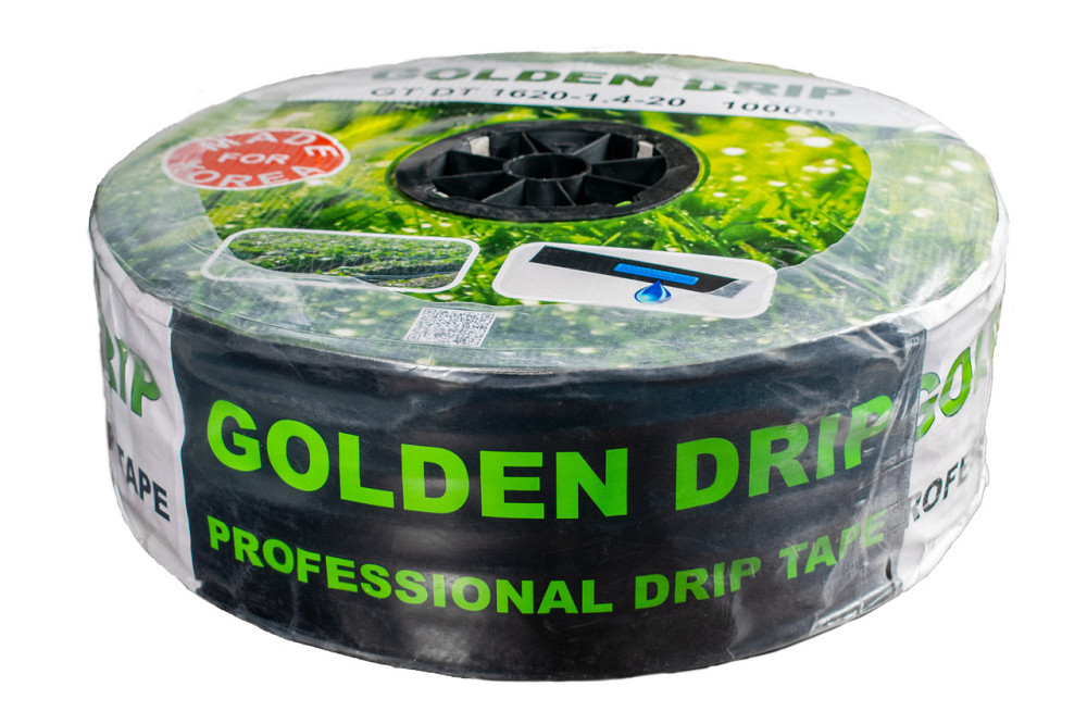 Лента Капельная 8 mil шаг 20 см бухта 1000 метров эмитерная GOLDEN DRIP Днепр - изображение 1
