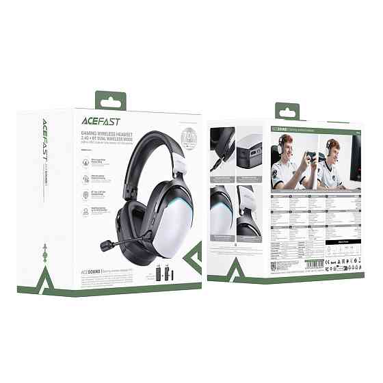 Бездротові накладні навушники ACEFAST H11 gaming wireless headset White Київ