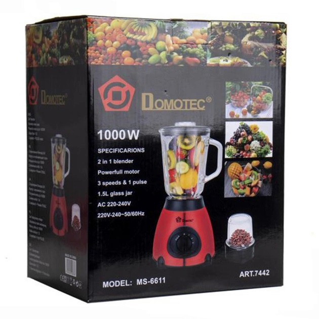 Блендер міксер смузі DOMOTEC MS-6611 1000 Вт, Блендер класичний кухонний занурювальний з чашею KG-22 Івано-Франківськ - фото 4
