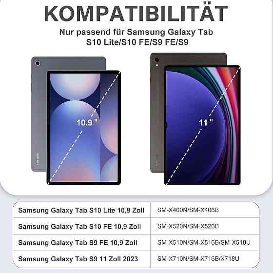 УЦЕНКА! Противоударный чехол-книжка ROOFEI на Samsung Galaxy Tab S9 Fe 10.9 Inch/S9 11 Inch 2023 (SM-X710/SM-X716B/SM-X718U) Днепр