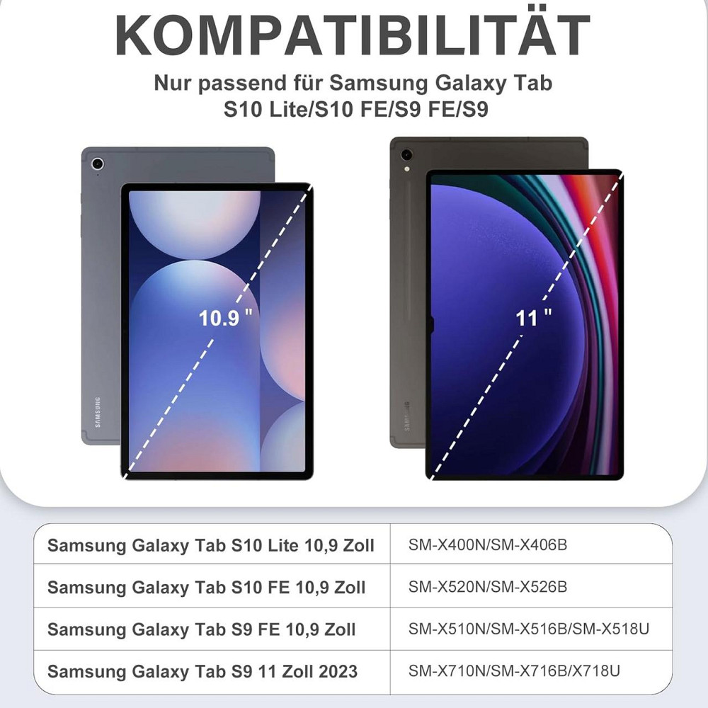 УЦЕНКА! Противоударный чехол-книжка ROOFEI на Samsung Galaxy Tab S9 Fe 10.9 Inch/S9 11 Inch 2023 (SM-X710/SM-X716B/SM-X718U) Днепр - изображение 2