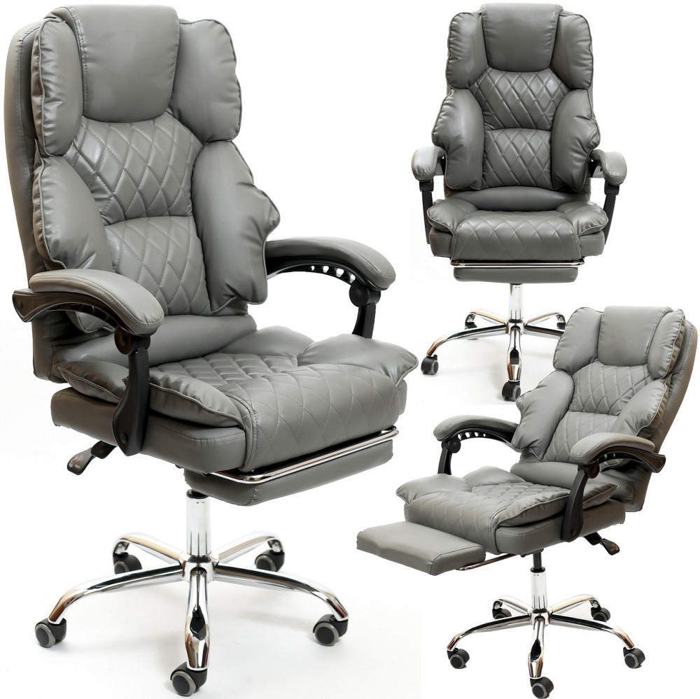 Кресло офисное Diego Comfort Pro серое Киев - изображение 1