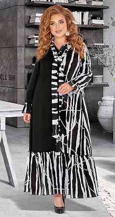 Красивое платье  большого размера с оборкой (50) Киев