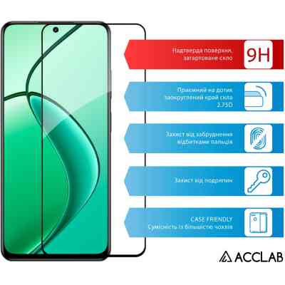 Скло захисне ACCLAB Full Glue Realme 12+ Black (1283126592454) Вінниця