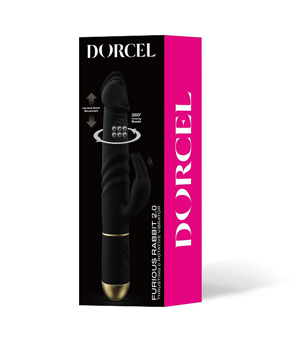 Вибратор Dorcel Furious Rabbit 2.0 с возвратно-поступательными движениями головки, перезаряжаемый Sex Aura Киев - изображение 9