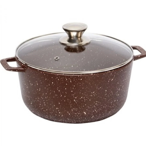 Каструля 4л скляна кришка а/п Brown granite АК3204 ТАЛКО Житомир