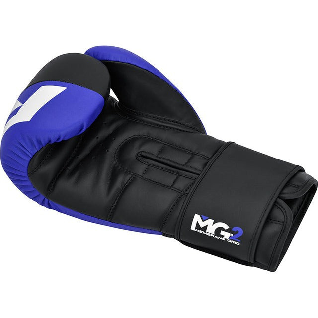 Боксерські рукавиці RDX F4 Boxing Sparring Gloves Hook&Loop BLUE/BLACK 14 унцій (капа в комплекті) Кам'янське - фото 4