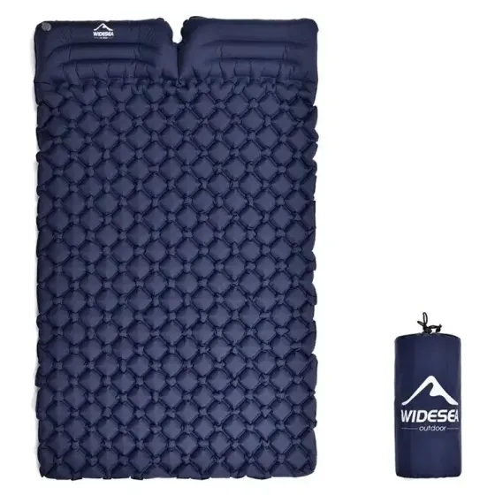 Матрас коврик надувной NMN-206 туристический с подушкой с чехлом 190 х 120 х 5 см Синий Коломия