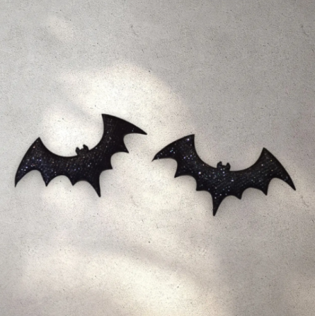 Заколки на Хелловін Кажан з блискітками one size чорний Київ