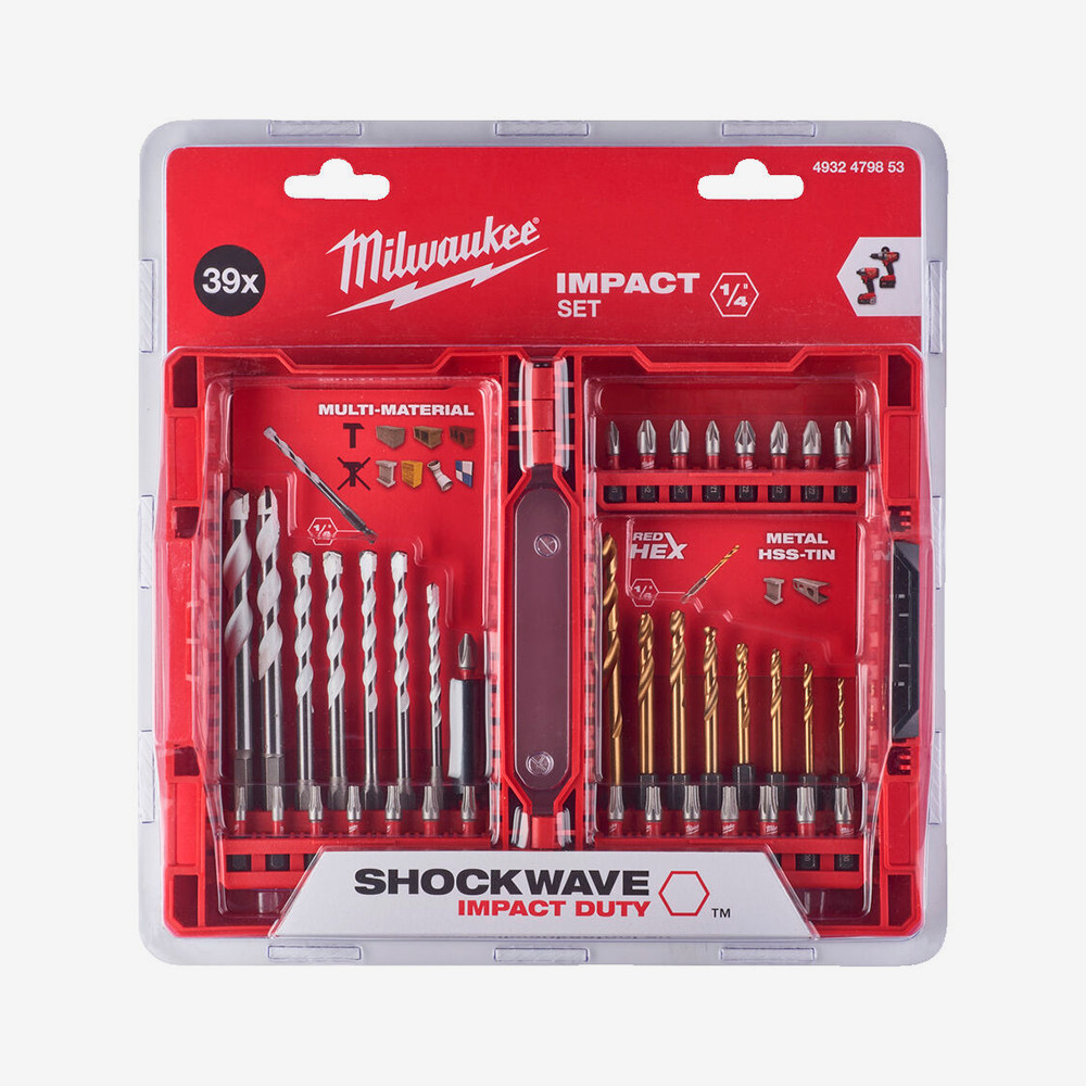 Набор бит и сверл ShW HEX / RedHEX HSS-G TiN MILWAUKEE, (39шт)_2 Одесса - изображение 2