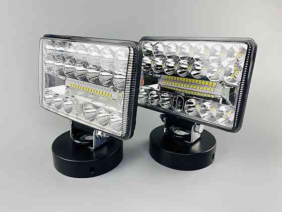 Фара LED квадратная 108W 6000K (36 диодов) (12.7см х 8.9см) (ближний + дальний)ОБЛЕГЧЕННЫЙ КОРПУС! Мукачево