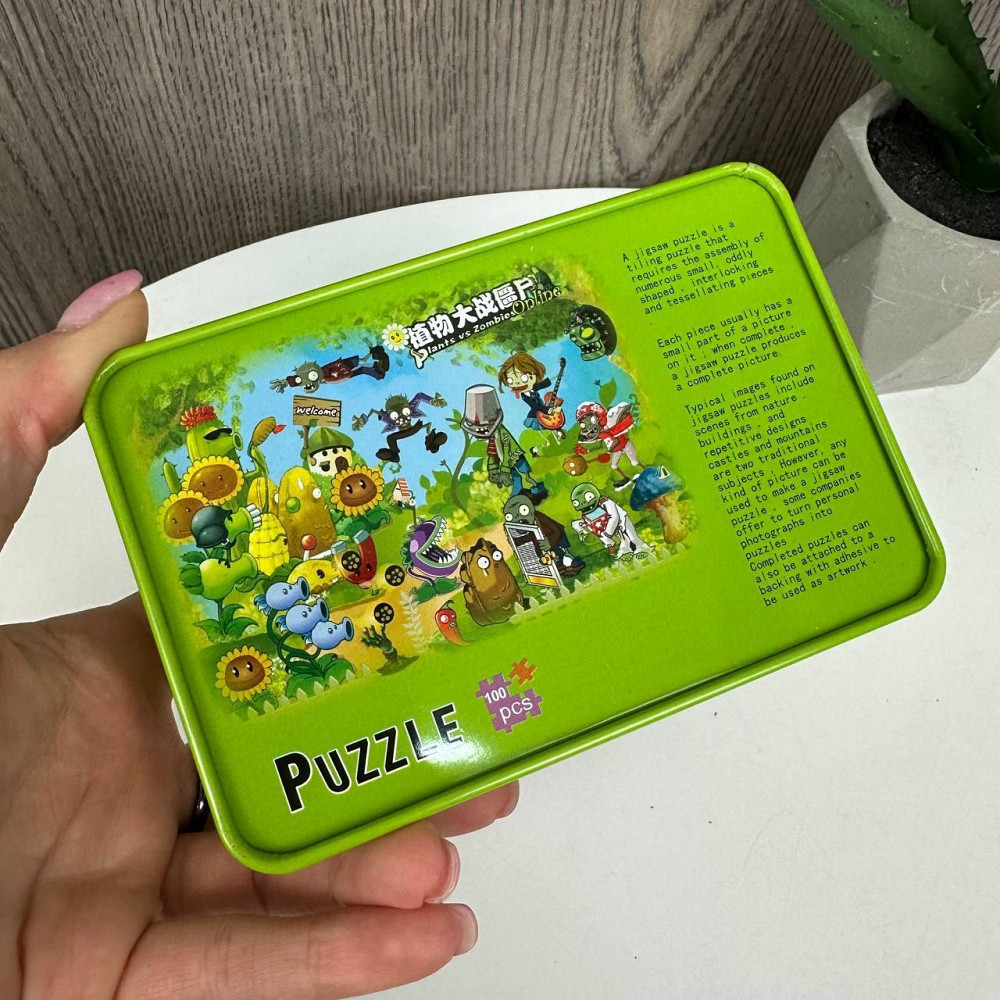 Дитячі пазли розвивальні Plants vs Zombies у металевій коробочці, пазли для дітей рослині проти Зомбі ( 23812 ) Харків - фото 8