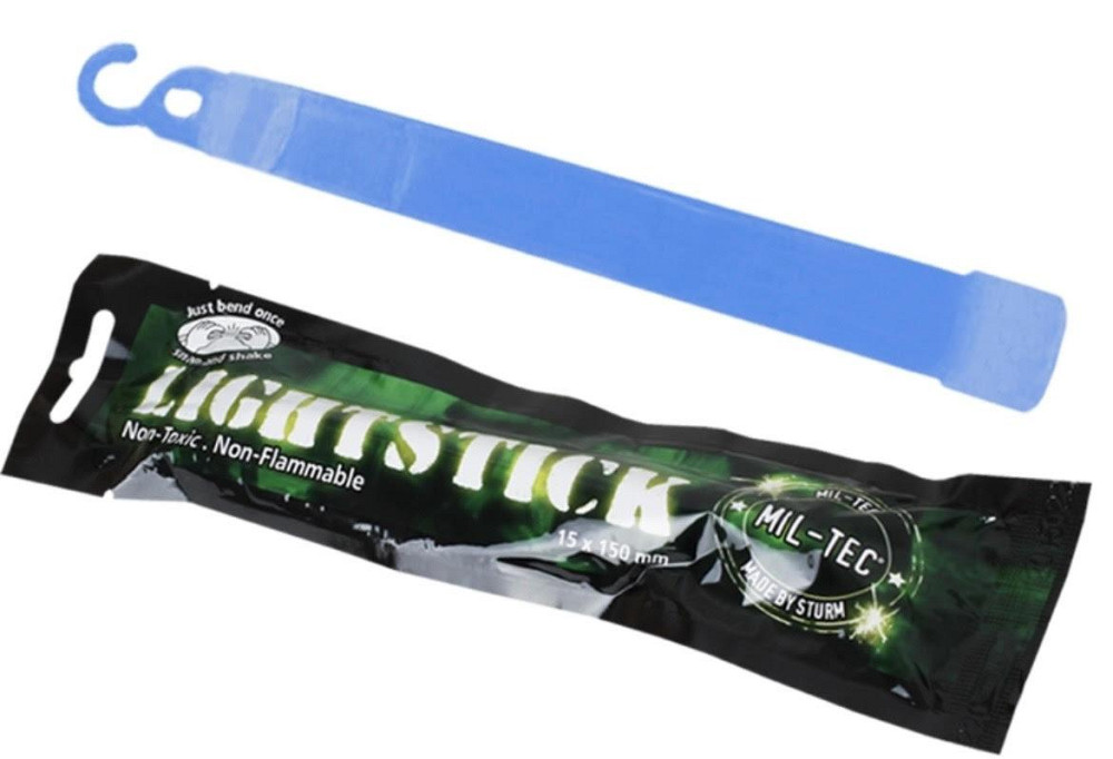Одноразове Хімічне світло 15 см з гаком до 12 годин Mil-Tec від Sturm (14940003) Синій Нововолинськ - фото 1