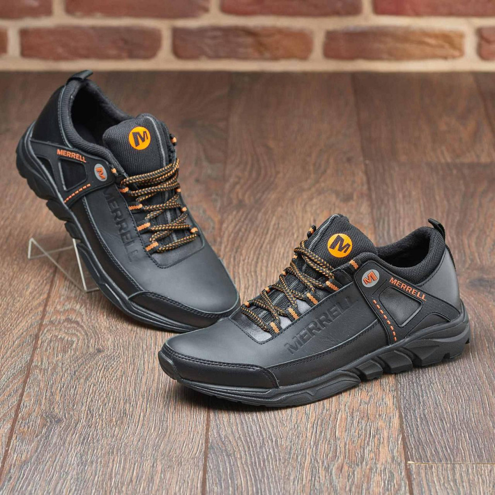 Чоловічі шкіряні кросівки М-912 черн Харьков - изображение 5