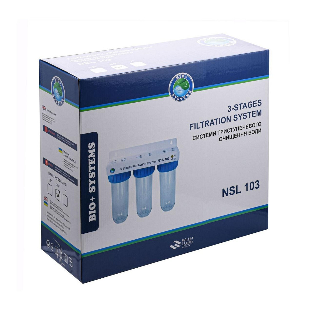 Система 3-х ступеневого очищення Bio+ systems NSL103, 1″ (000018053) Київ - фото 2