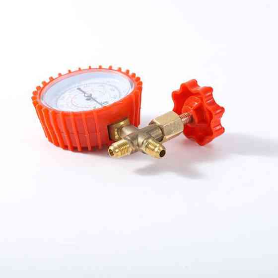 Манометричний колектор XWM-466 з вентилем для заправки фреону, манометр 0-220 psi, латунний корпус Київ
