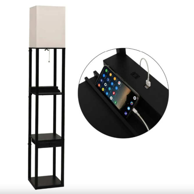 Підлогова лампа Costway Alampia торшер з шухлядою Киев - изображение 3