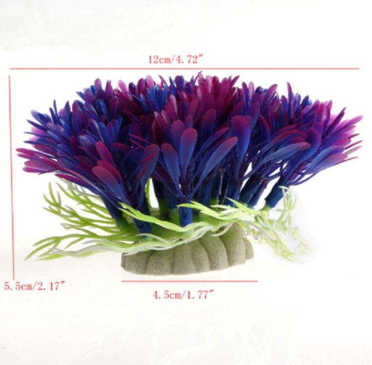 Рослина в акваріум штучна 55 на 120 мм фіолетовий Київ - фото 4