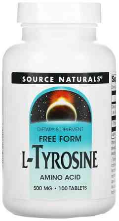 Тирозин Source Naturals L-Tyrosine 500 мг 100 таблеток Київ