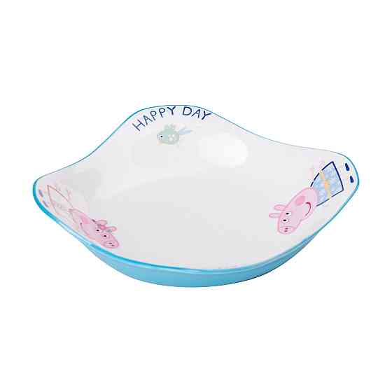 порцелянова глибока глибока квадратна тарілка для дітей 350 мл HP-15-16 Коломия