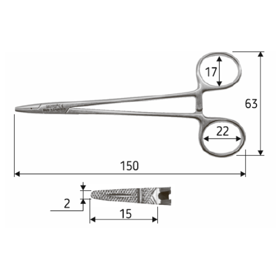 Иглодержатель Crile-Wood NOVA 15 см N0881 Днепр