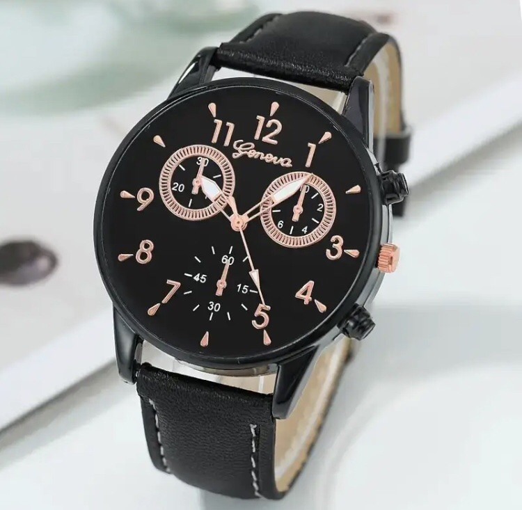 Подарочный набор для мужчин: наручные часы с 4 ориг. браслетами- диам 4см, длин 24см, шир рем 2см, без коробки Киев - изображение 2