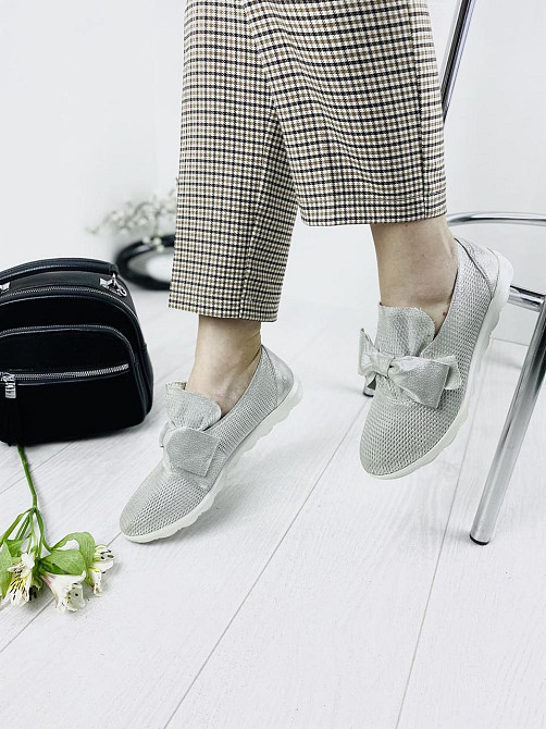 Sothby 's Сліпони жіночі Sothby 's K-378/3 срібні (весна-літо, шкіра натуральна) (3305) 36р.38р Коломыя - изображение 4