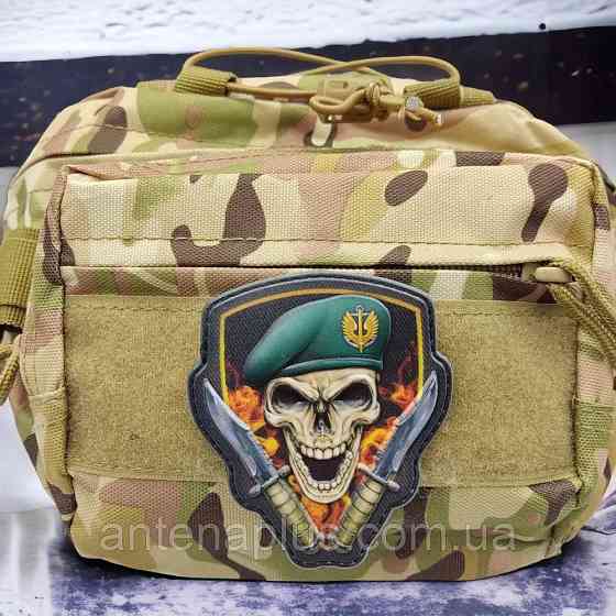 Череп беретний знак Морська піхота об'ємний шеврон / патч Київ