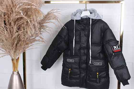 Черная куртка еврозима на мальчика подростка на 9,10 лет Николаев