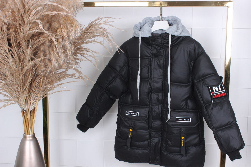 Черная куртка еврозима на мальчика подростка на 9,10 лет Николаев - изображение 1